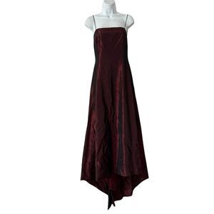 VTG 90s Y2k Cache Formal Evening Slip Dress Gown Burgundy Size 4 Timeless Glam